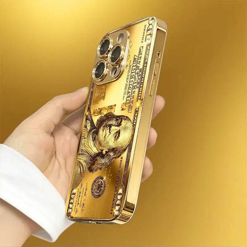 Gold 100 Dollar Bill Phone Case phone case, view 5