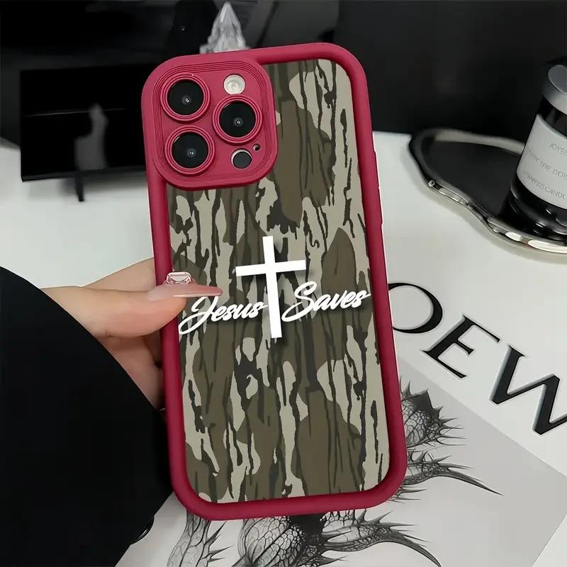Camouflage Jesus Saves Phone Case phone case, view 6