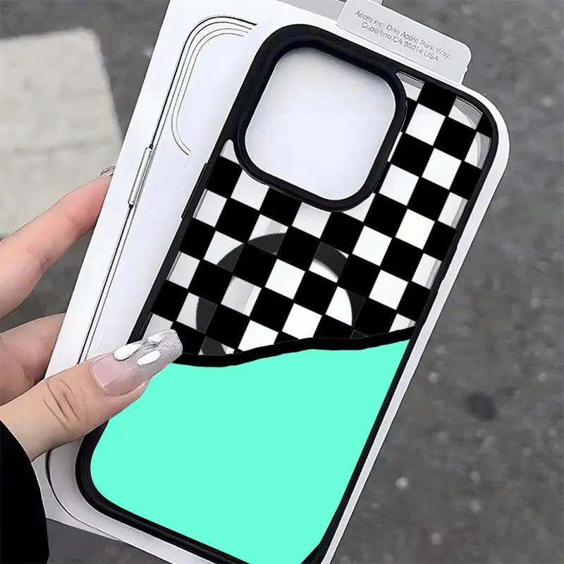 Checkerboard Phone Case phone case, view 3