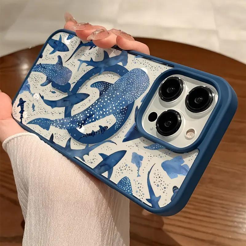 Blue Magnetic Clear Iphone Case phone case, view 7