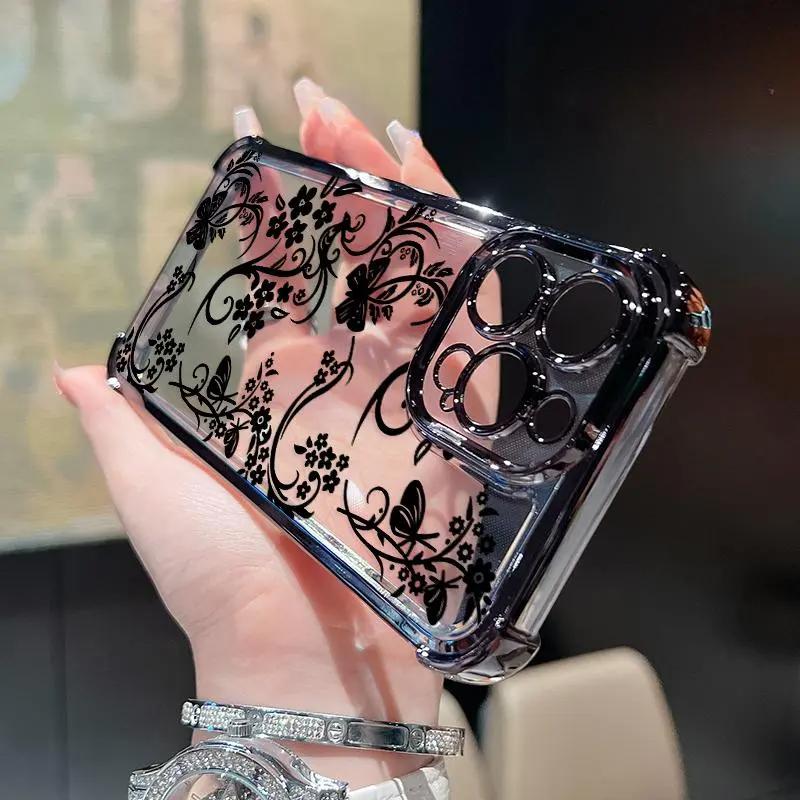Transparent Electroplated phone case, view 1