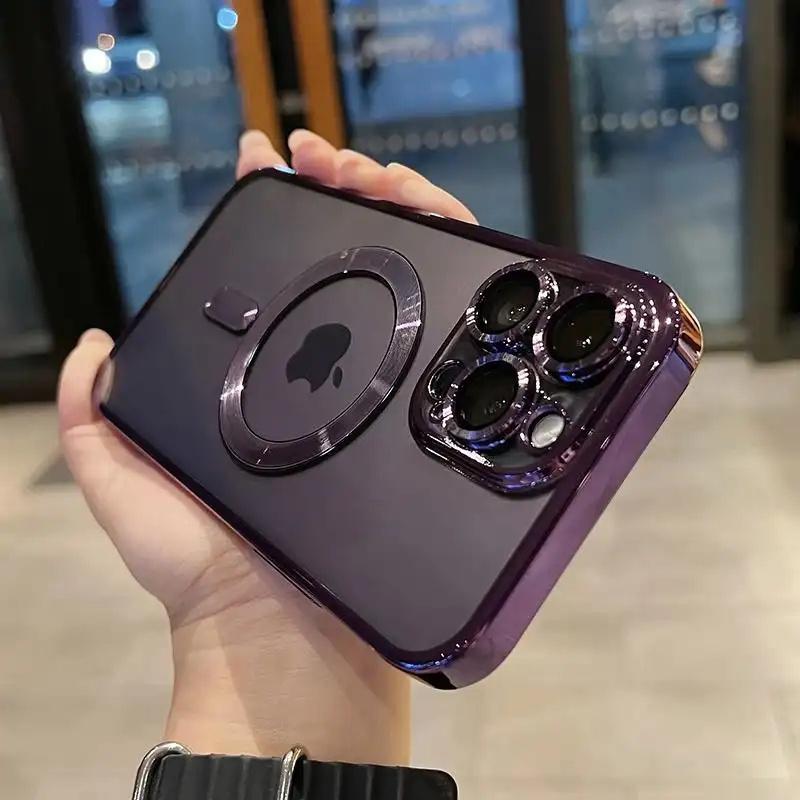 Electroplated Magnetic Clear Phone Case phone case, view 13