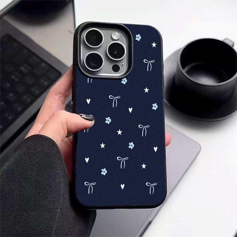 1pc Dark Blue Background phone case, view 2