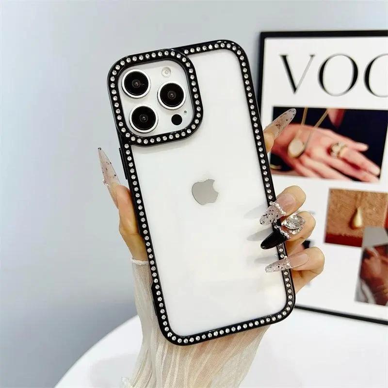 Rhinestone Border Iphone Case phone case, view 4