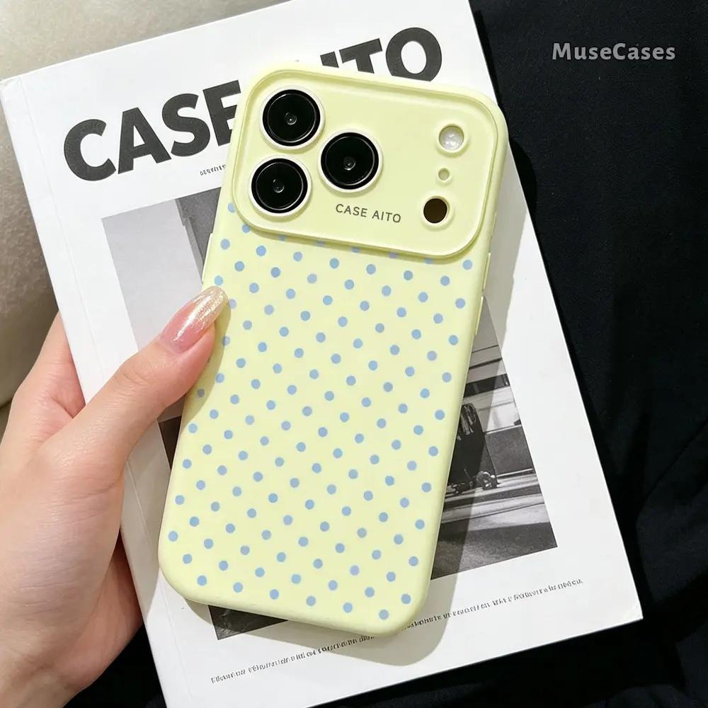 Polka Dot Macaron Color Soft phone case, view 1