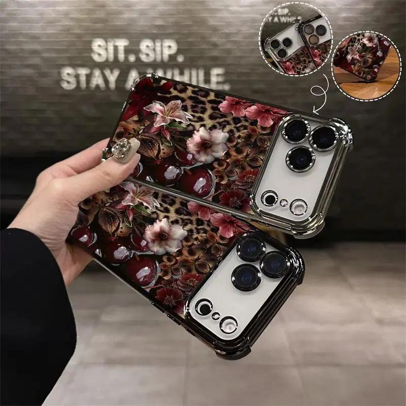 Leopard Floral Phone Case phone case, view 7