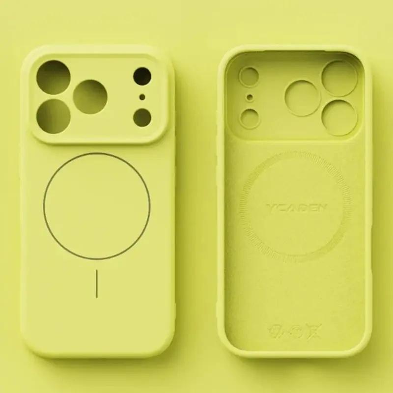 Solid Gray Silicone Magsafe Phone Case phone case, view 4