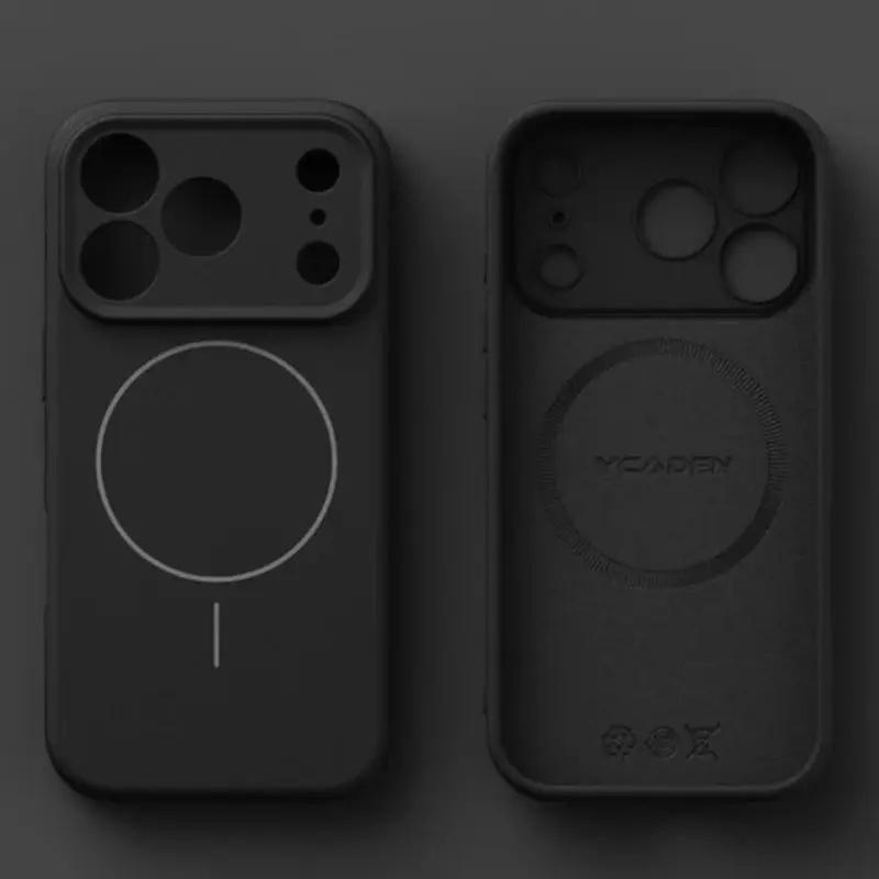 Solid Gray Silicone Magsafe Phone Case phone case, view 7