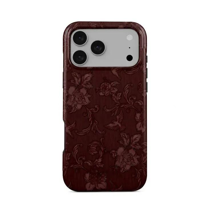 MagSafe-Compatible Vintage Floral Print Cellphone - 1-Piece Polycarbonate Co phone case, view 1