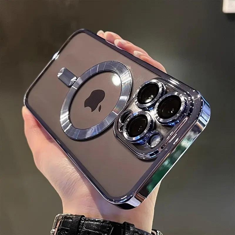 Electroplated Magnetic Clear Phone Case phone case, view 8