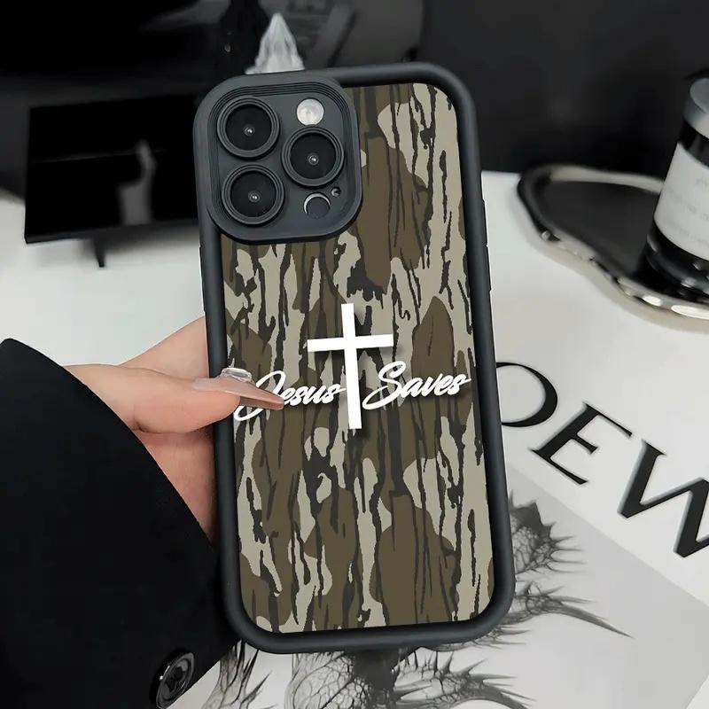 Camouflage Jesus Saves Phone Case phone case, view 9