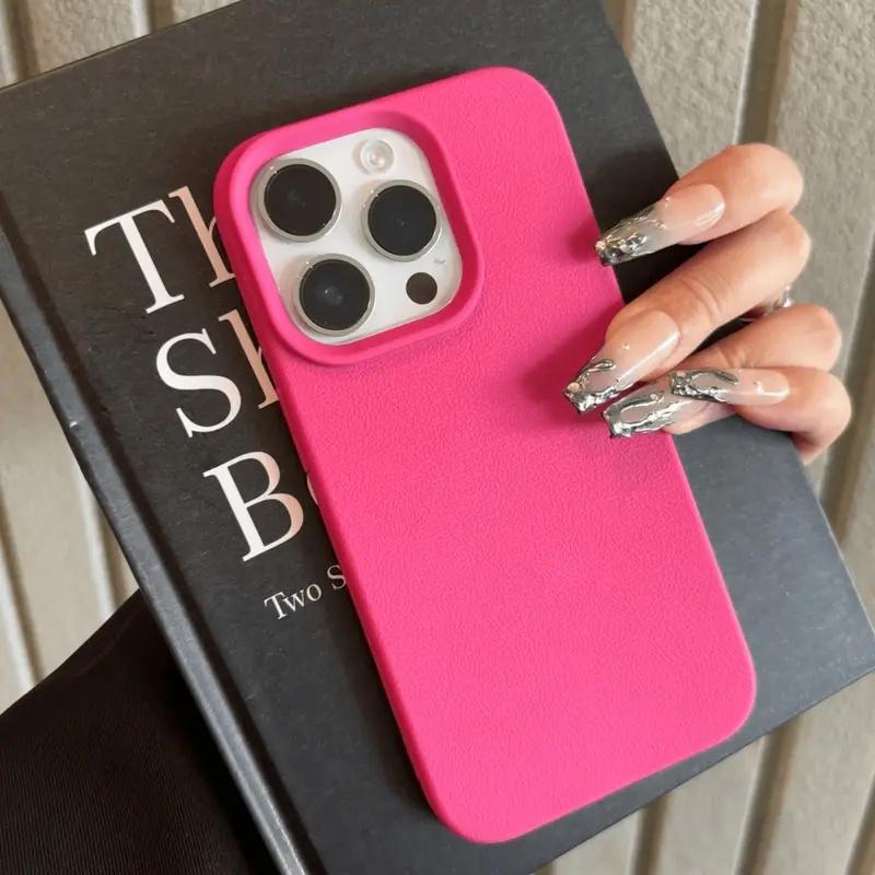 Solid Color Leather Texture Iphone Case phone case, view 7
