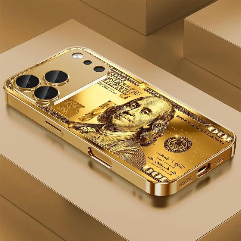 Gold 100 Dollar Bill Phone Case phone case, view 9