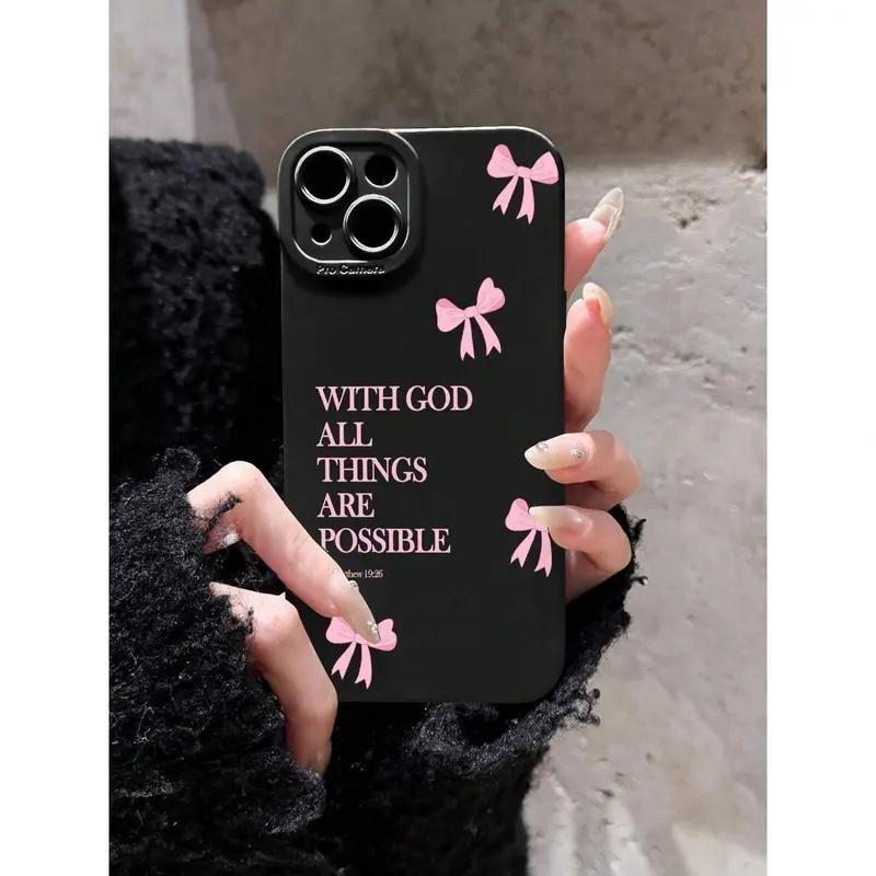 Black Coquette Bow Iphone Case phone case, view 1