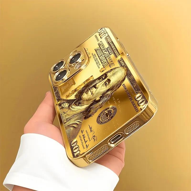 Gold 100 Dollar Bill Phone Case phone case, view 7