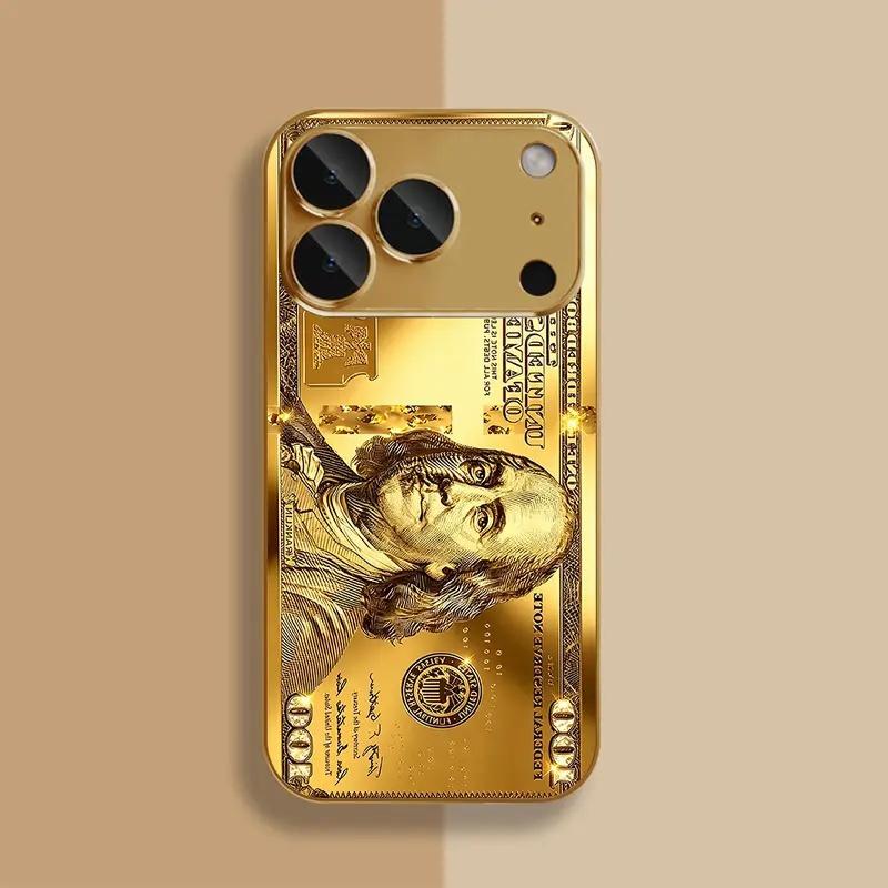 Gold 100 Dollar Bill Phone Case phone case, view 2