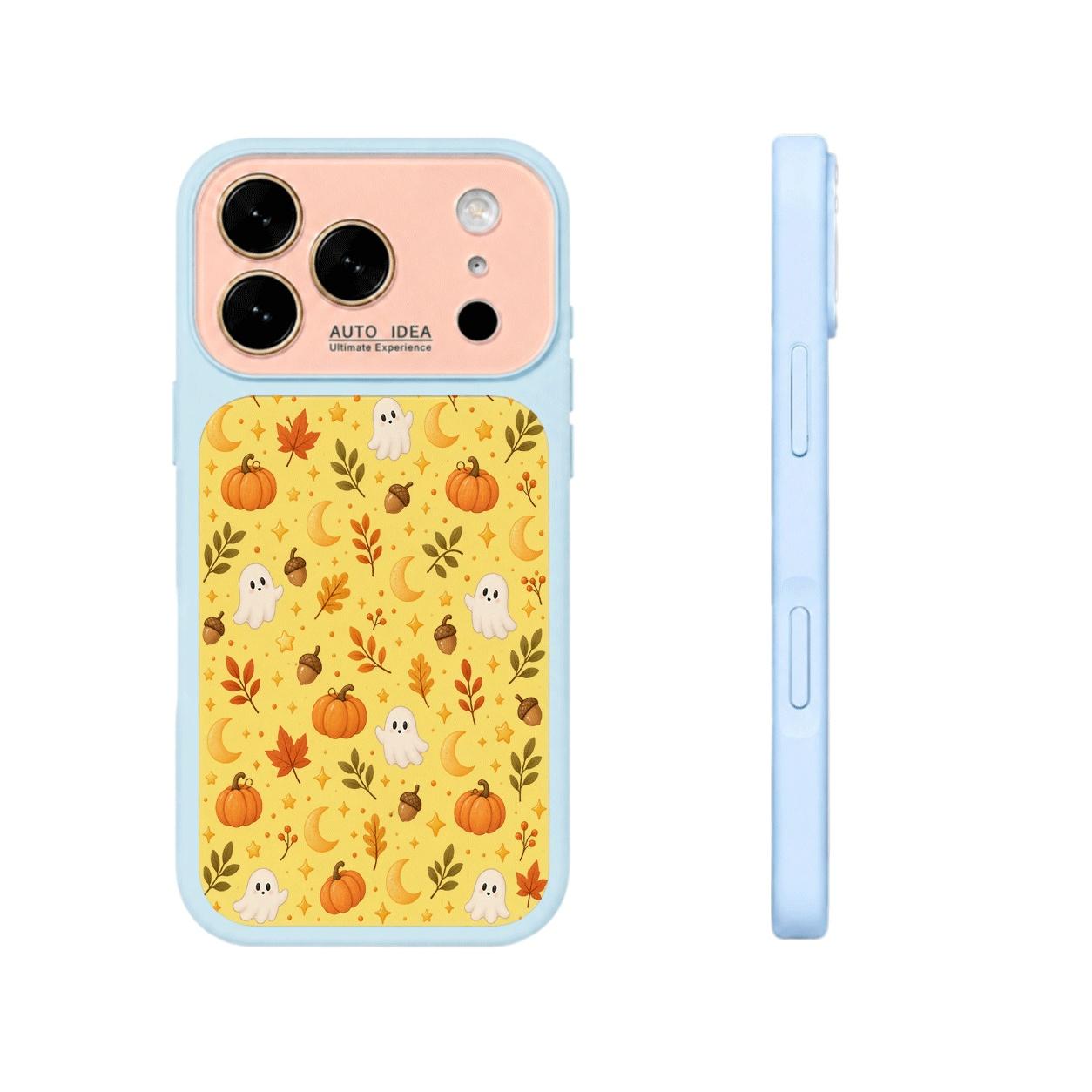 Cute Fall Pumpkin Ghost phone case, view 1