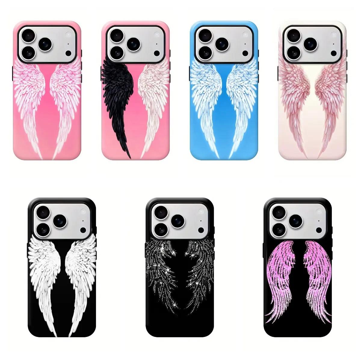 Dark Gothic Angel Wing Feather phone case, view 1