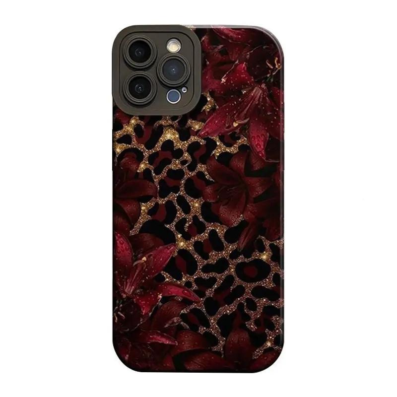 Floral Leopard Phone Case phone case, view 4