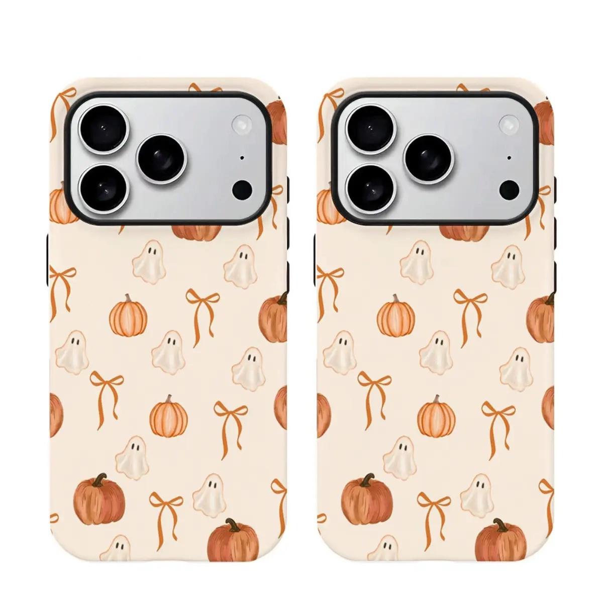Halloween Ghost And Pumpkin Designs Pattern phone case, view 7