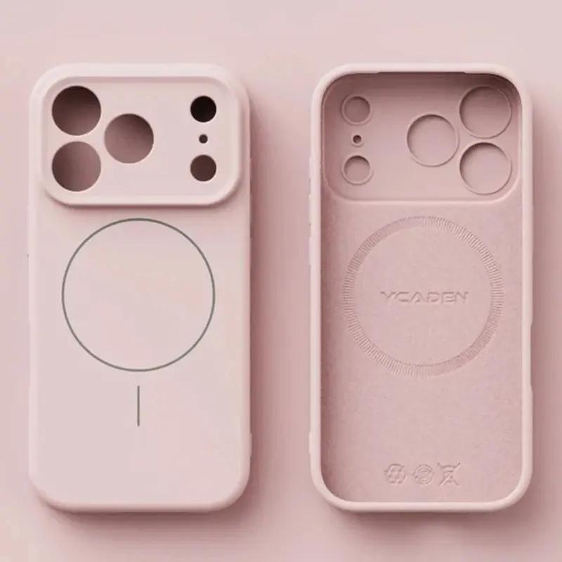 Solid Gray Silicone Magsafe Phone Case phone case, view 12