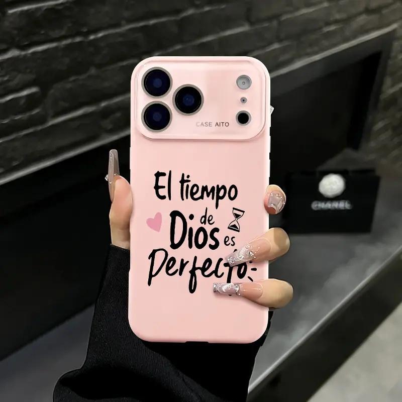 Bible-Inspired "God'S Timing Is Perfect" Spanish Quote Print phone case, view 1