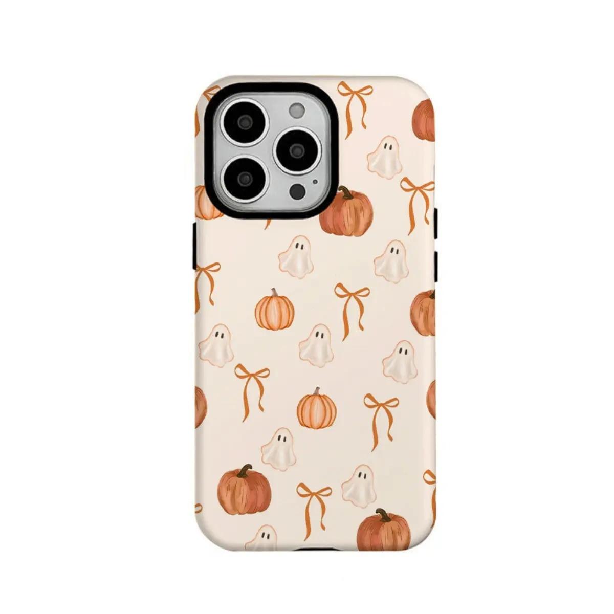 Halloween Ghost And Pumpkin Designs Pattern phone case, view 1