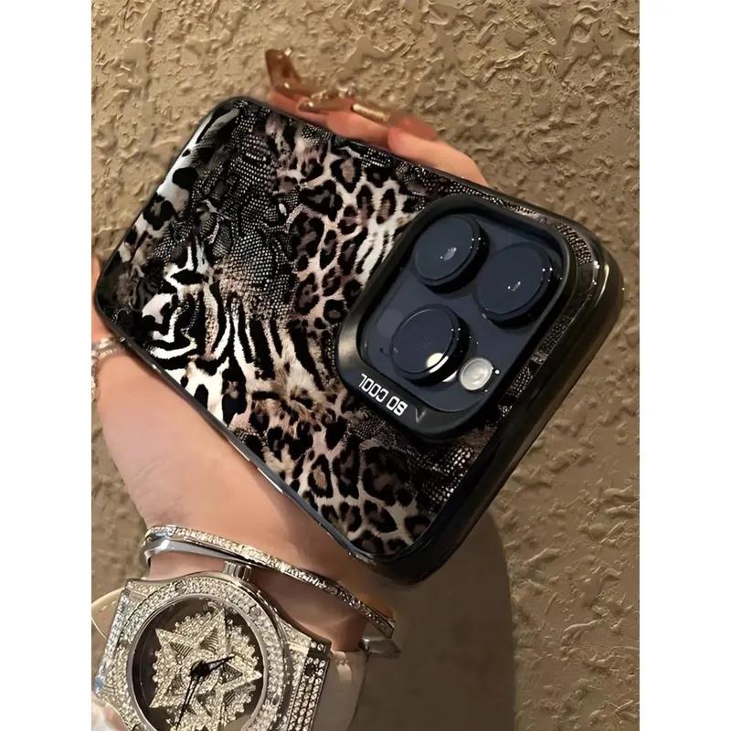 Leopard And Snake Pattern Splicing phone case, view 1