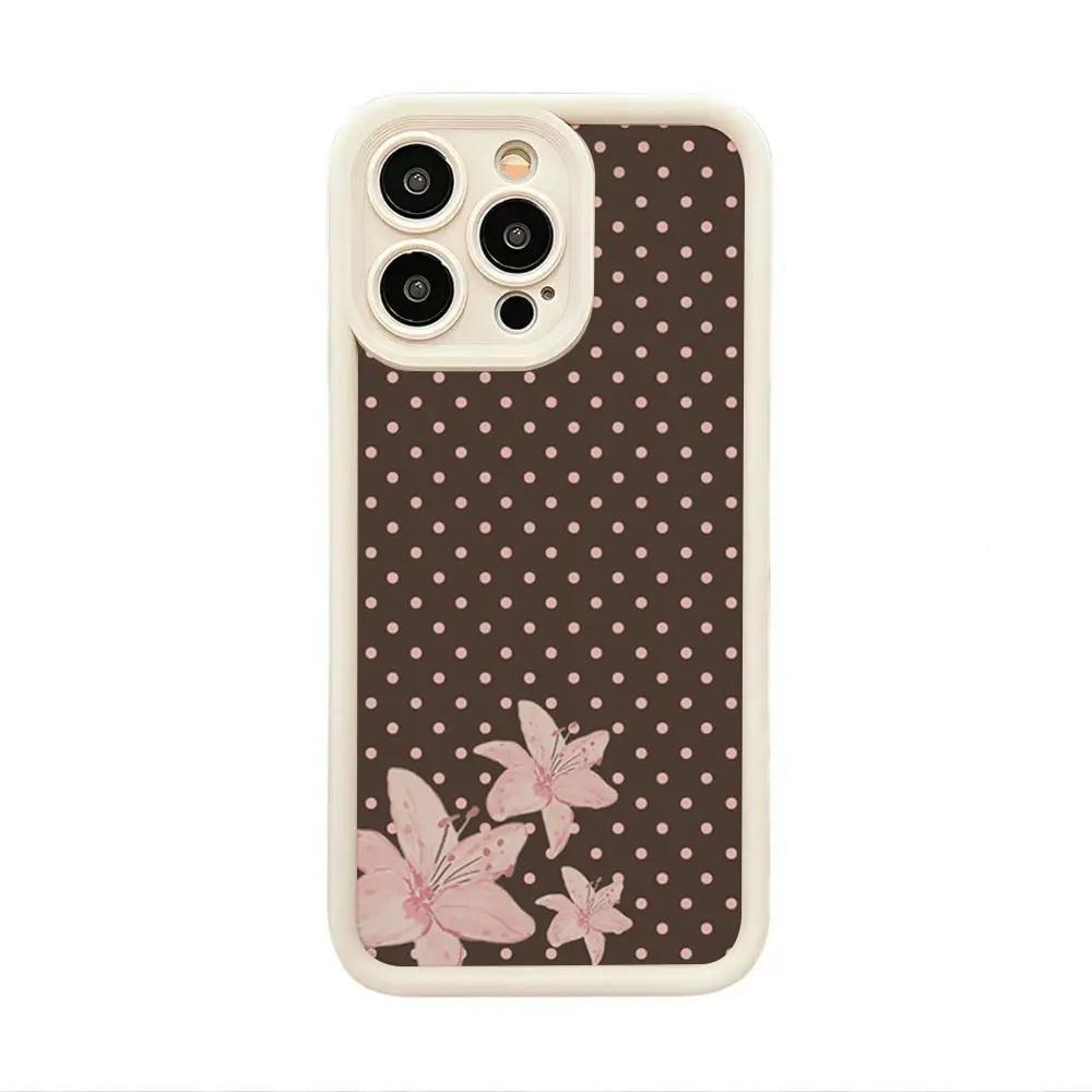 Floral Polka Dot Phone Case phone case, view 3