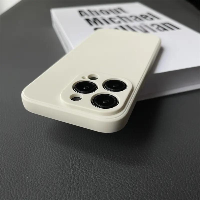 Solid Cream White Iphone Case phone case, view 2