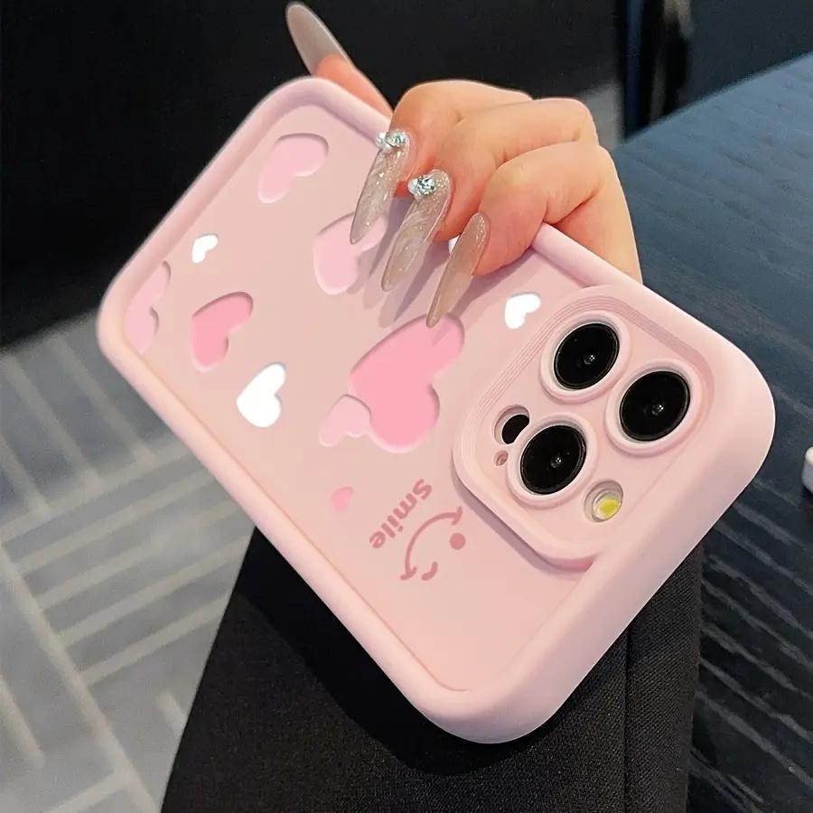 Pink Love Smile Soft phone case, view 1