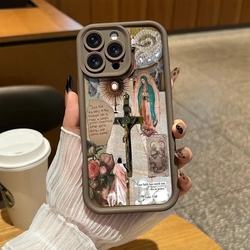 Virgin Mary Collage Phone Case phone case, view 1