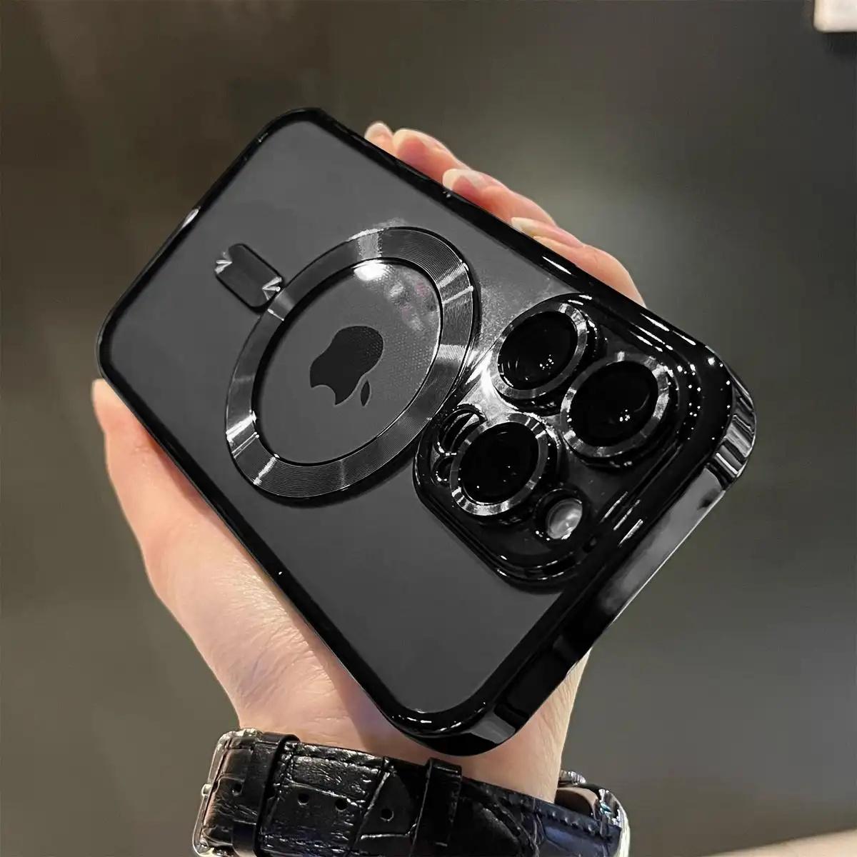 Electroplated Magnetic Clear Phone Case phone case, view 9