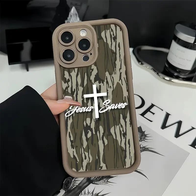 Camouflage Jesus Saves Phone Case phone case, view 8