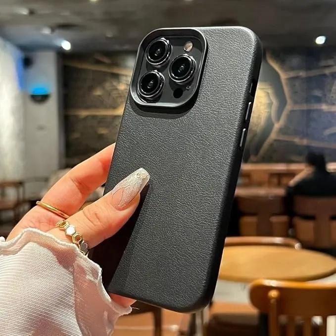 Solid Color Leather Texture Iphone Case phone case, view 3