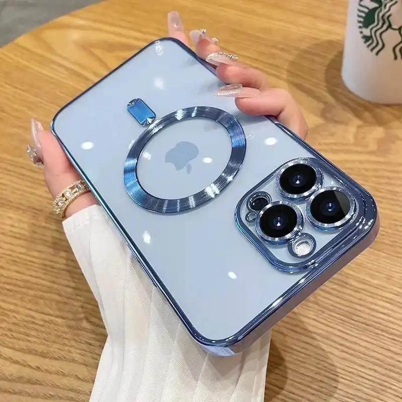 Electroplated Magnetic Clear Phone Case phone case, view 10