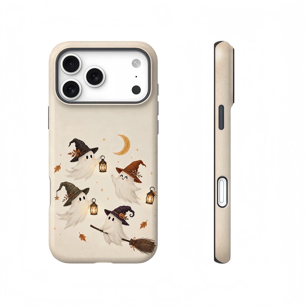 Cute Halloween Ghost Witch Magnetic phone case, view 1