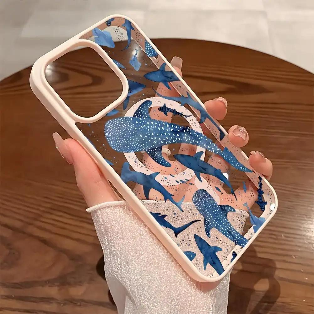 Blue Magnetic Clear Iphone Case phone case, view 11
