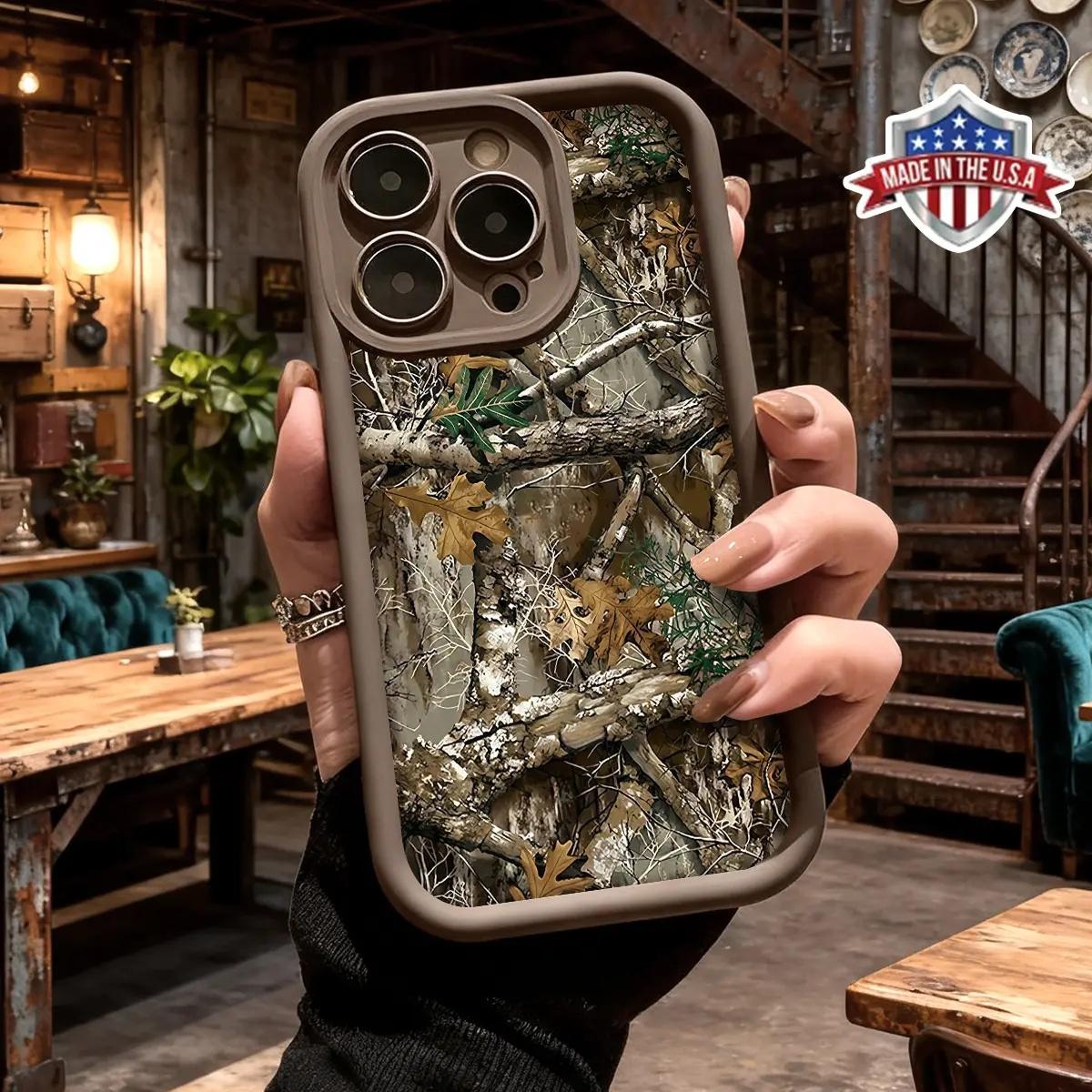 Woodland Camouflage Aesthetic phone case, view 1