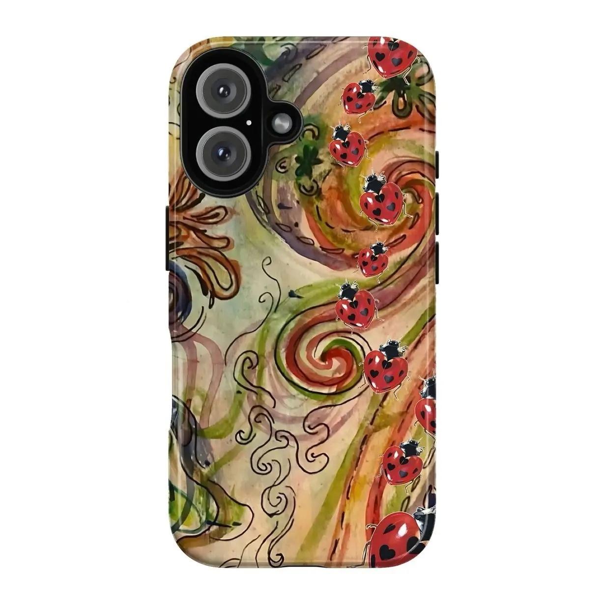 Magnetic Whimsigothic Ladybug phone case, view 1