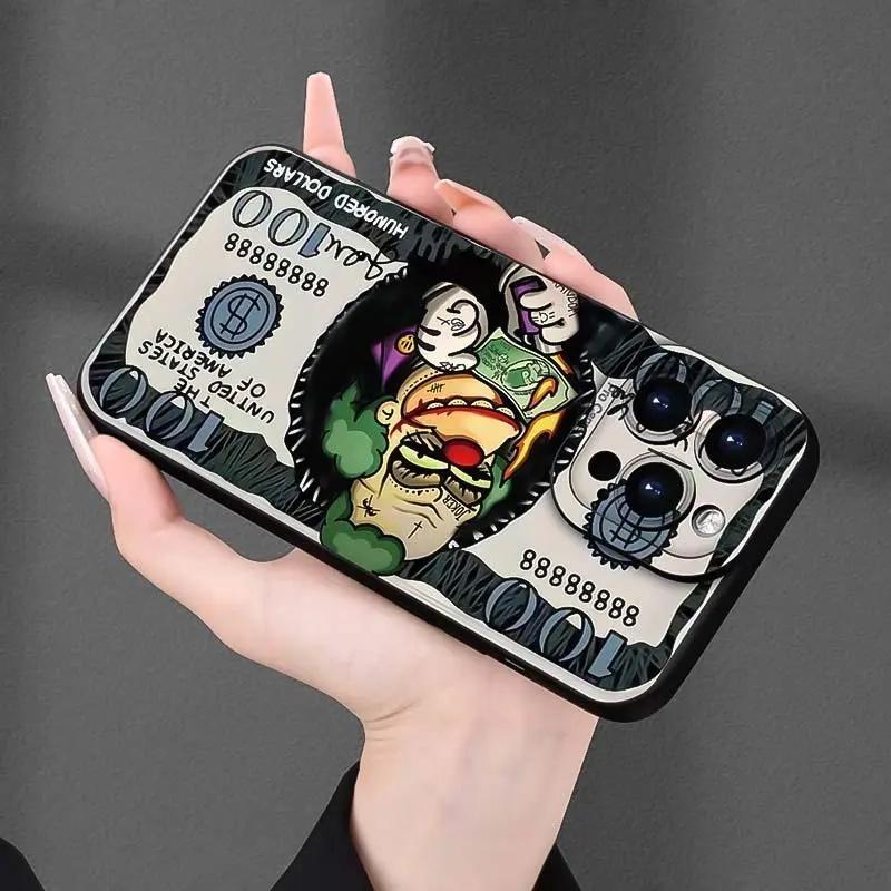 Clown Dollar Bill Iphone Case phone case, view 2