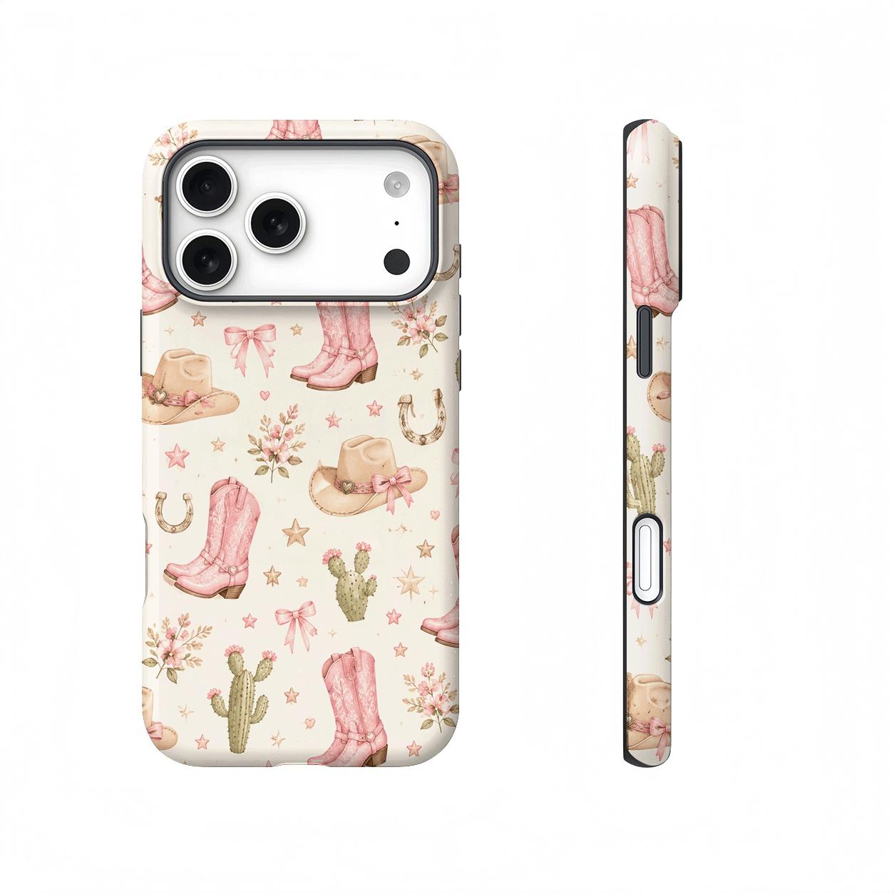 Pink Cowgirl Western Magnetic Compatible phone case, view 1