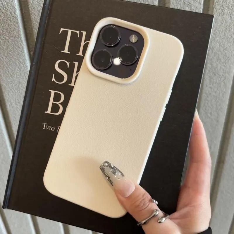 Solid Color Leather Texture Iphone Case phone case, view 11