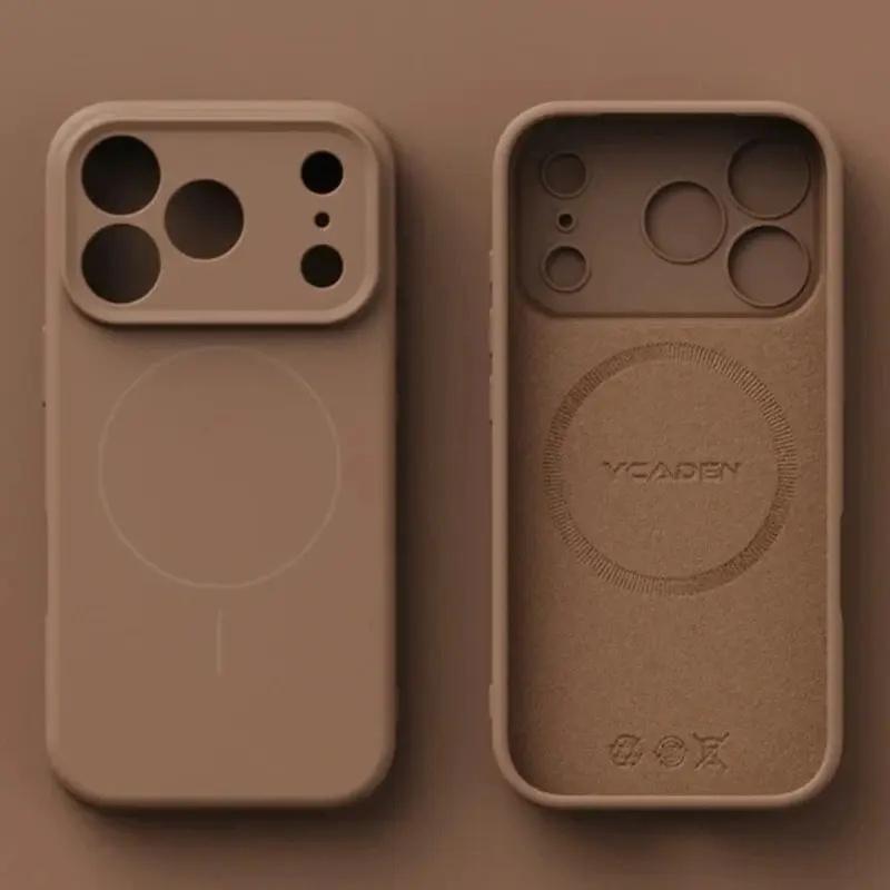 Solid Gray Silicone Magsafe Phone Case phone case, view 3