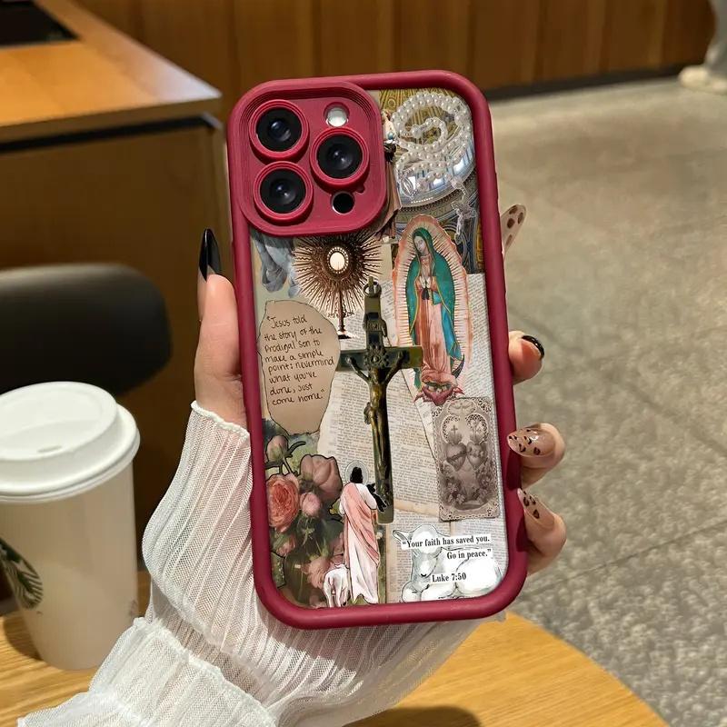 Virgin Mary Collage Phone Case phone case, view 4