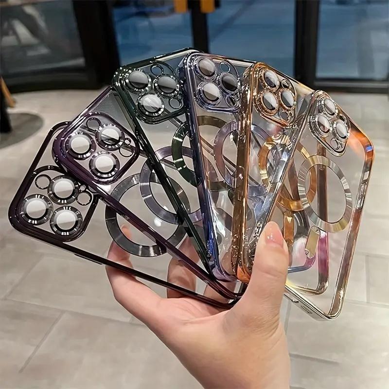 Electroplated Magnetic Clear Phone Case phone case, view 7