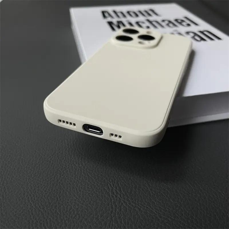 Solid Cream White Iphone Case phone case, view 4