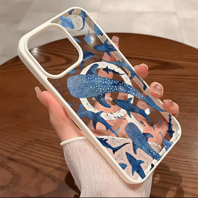 Blue Magnetic Clear Iphone Case phone case, view 5