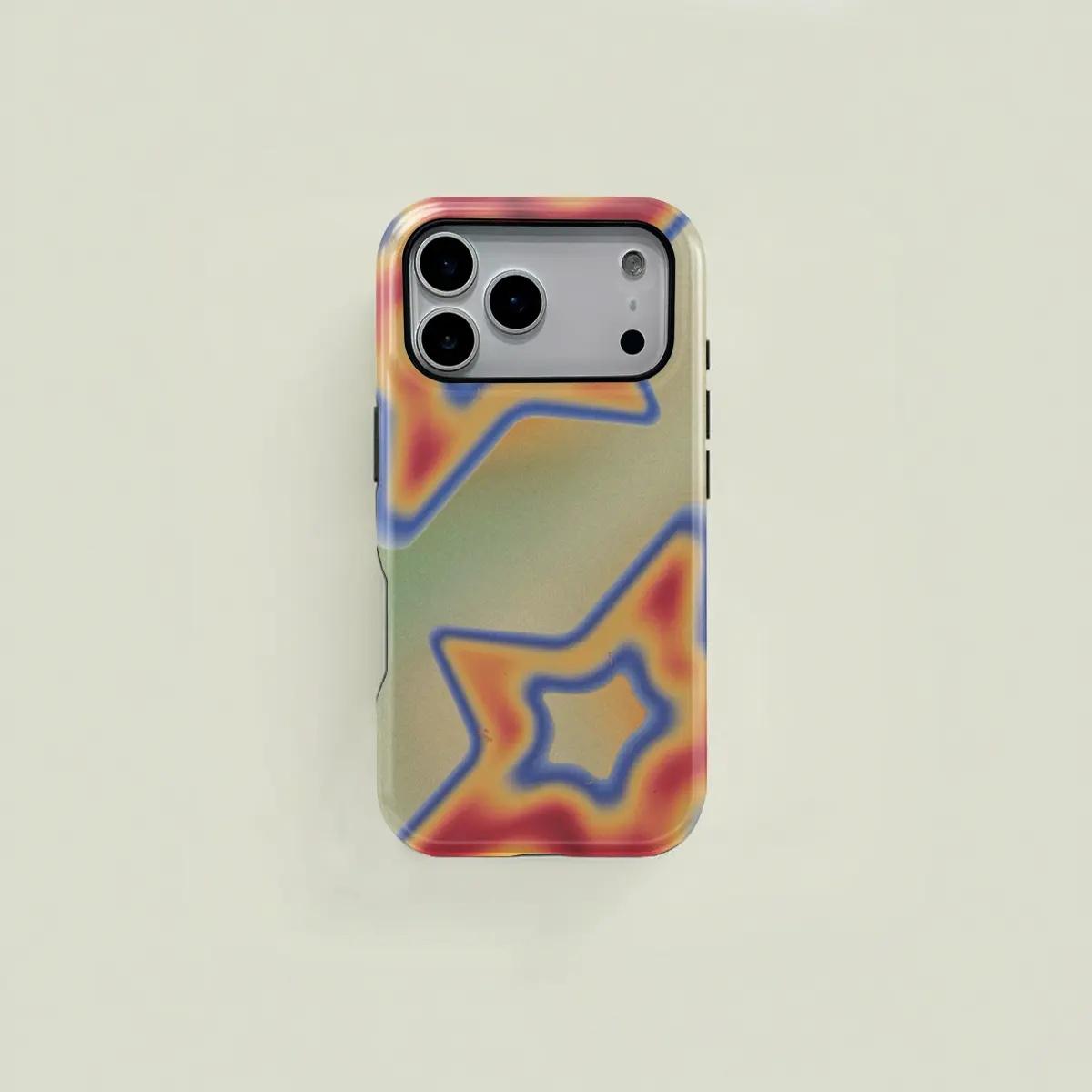 Stylish Blue Star Pattern Case, Durable 2 In 1 Case, Compatible With phone case, view 1