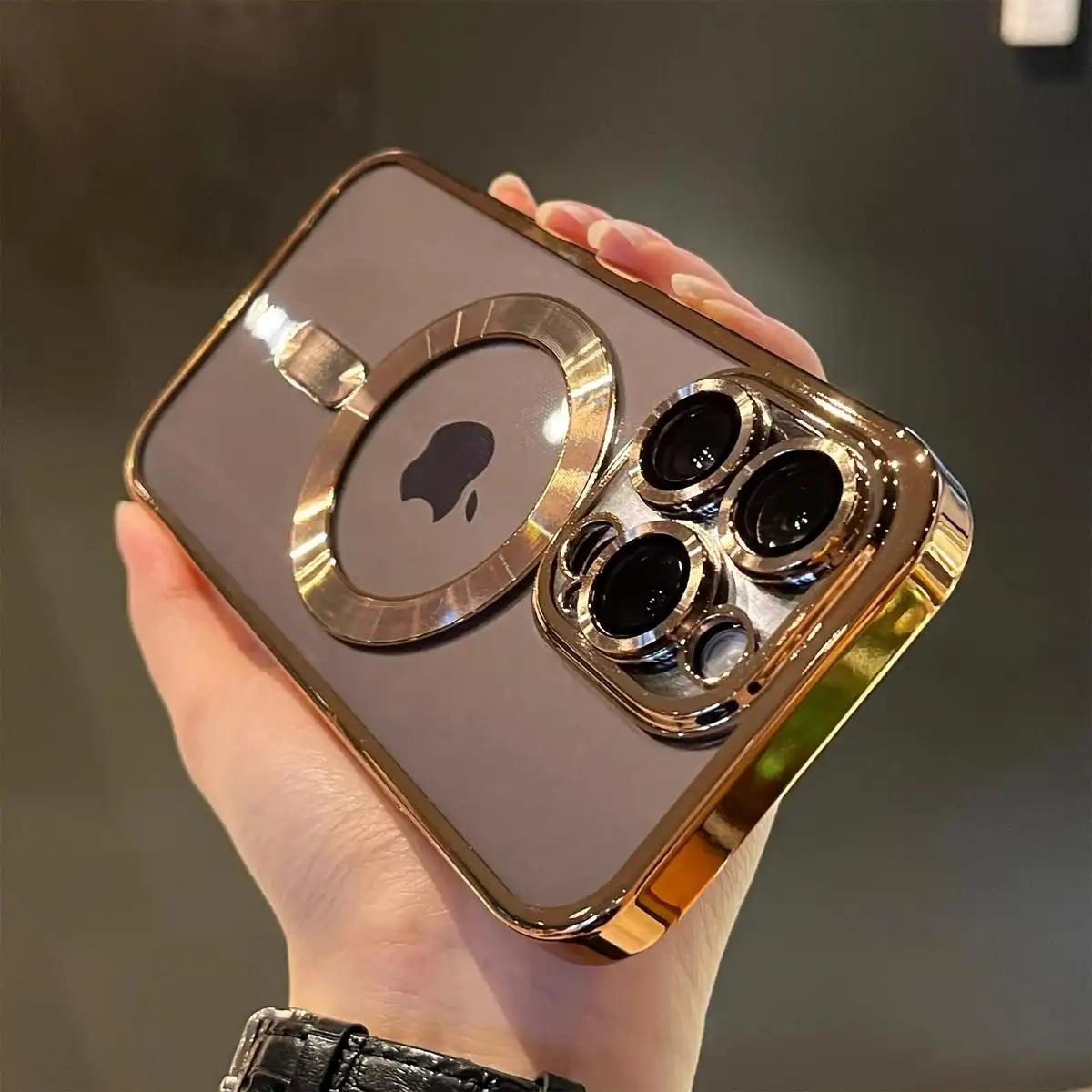 Electroplated Magnetic Clear Phone Case phone case, view 11